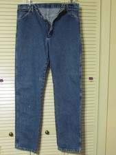 WRANGLER 36x36 COWBOY CUT Original Fit Denim Blue Jeans 13MWZGK, 36 x 36, Nice