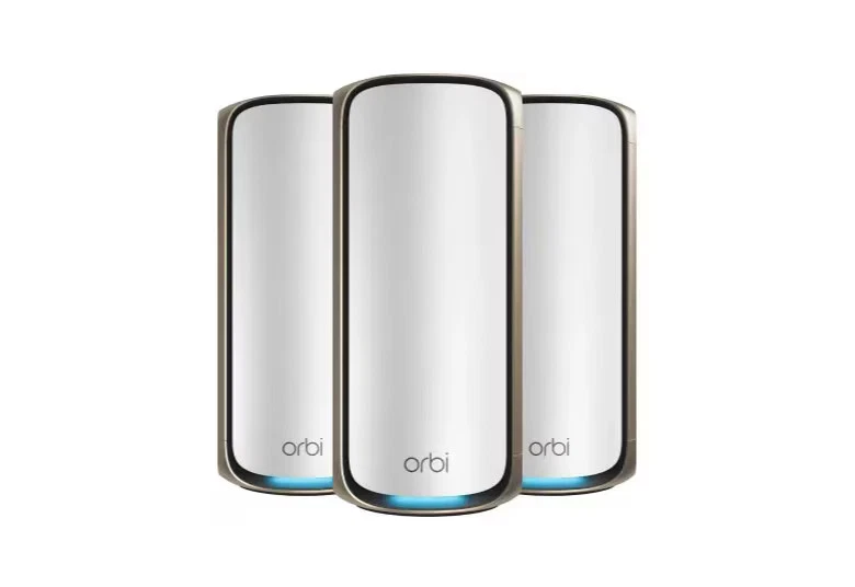 Netgear Orbi 970 Quad-Band WiFi 7 Mesh System, Router + 2 Satellites-Refurbished