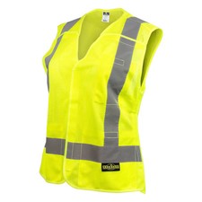 RADIANS SV4WGMS Women's Hi-Vis Safety Vest S Class 2 , Hook & Loop 3 Pockets