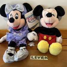 2 lot SUGAR PLUM MINNIE Mouse Disney Plush Bean Bag 9   MICKEY 8" New w/o tag