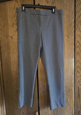 Amanda + Chelsea Black And White Straight Leg Dress Pants Women's 12 EUC 