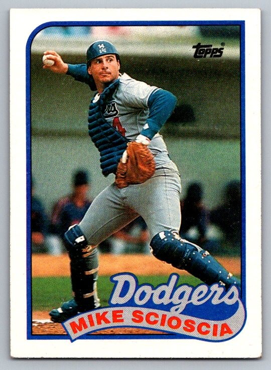 1989 Topps Mike Scioscia #755 Los Angeles Dodgers