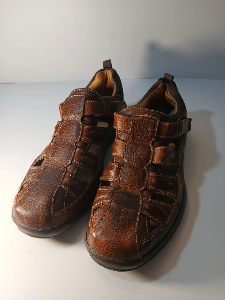 Dr. Sandalia Comfort #9820 para hombre pescador castaño EE. UU. para hombre talla 13 *BONITA Foto 2 de 4