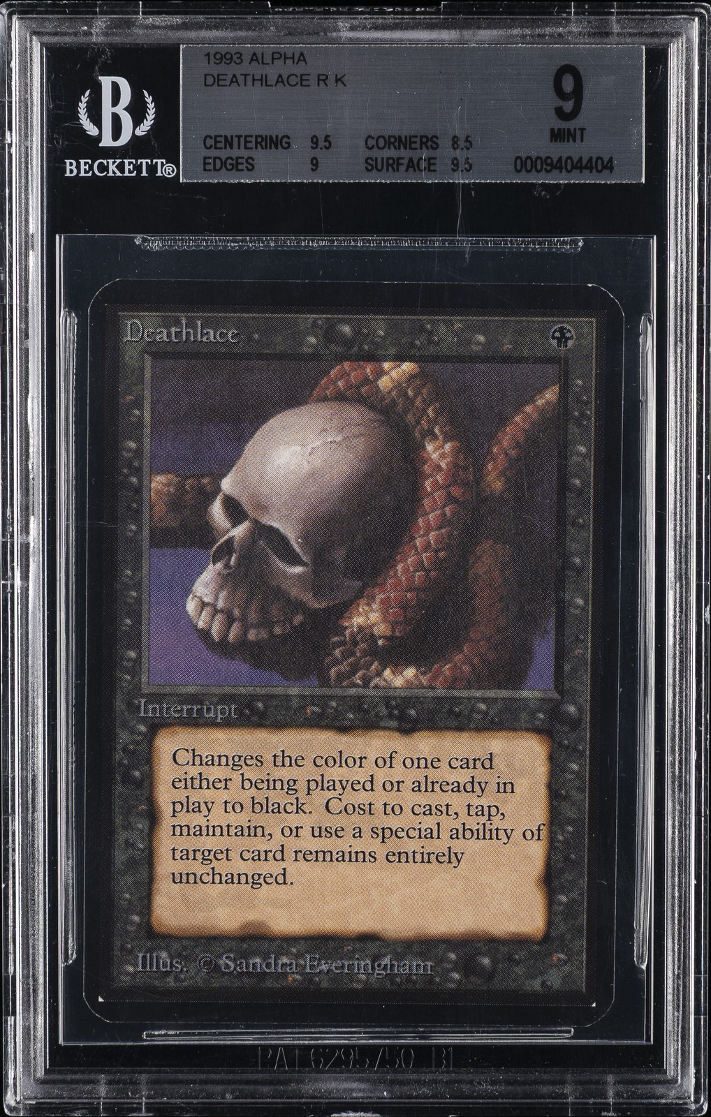 1993 MTG ALPHA R K DEATHLACE BGS 9