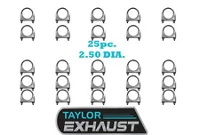 2.5" U-Bolt Exhaust Clamp Heavy Duty BOX of 25 Saddle Style 35414