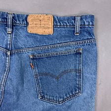 Vintage Levis 517 Jeans Mens 42x32 Blue USA Made Orange Tab Bootcut Scovill 80s
