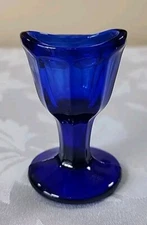 Vintage Cobalt Blue Glass Eye Wash Cup    2 7/8”