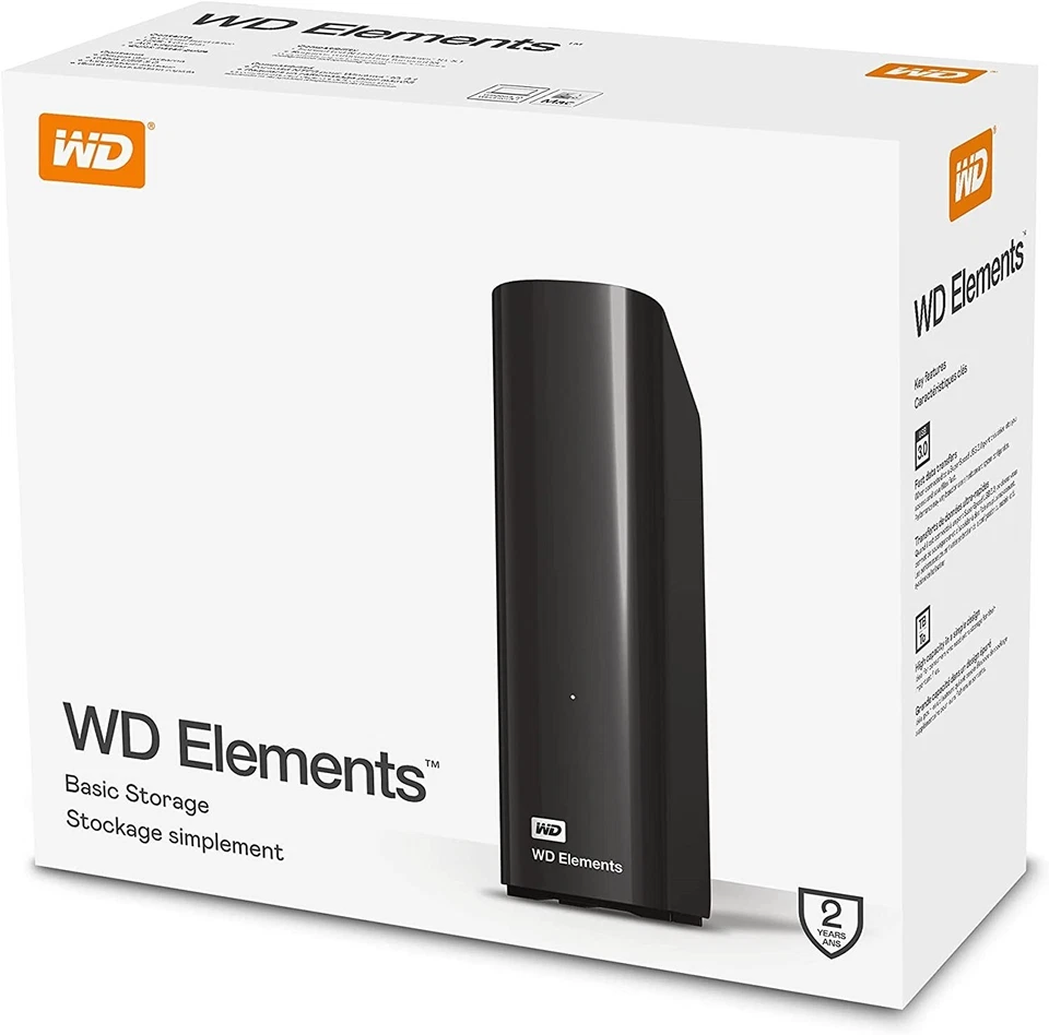 WD Elements External HDD 10TB USB 3.0 Desktop Storage | Professional Backup - Image 2 of 4