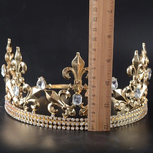 Runde Hochzeit Diadem Krone Kopfschmuck Party Haare Strass Schmuck Accessoires - Bild 6 von 26