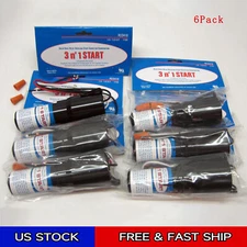 6 Pack RCO410 3 in 1 Relay Hard Start Capacitor Kit For Refrigerator 1/4-1/3