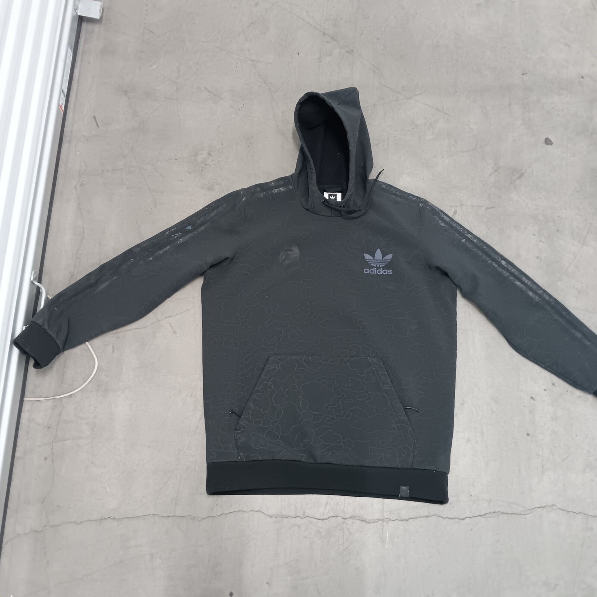 BAPE x ADIDAS Black SZ L Tech Hoodie - Main Image