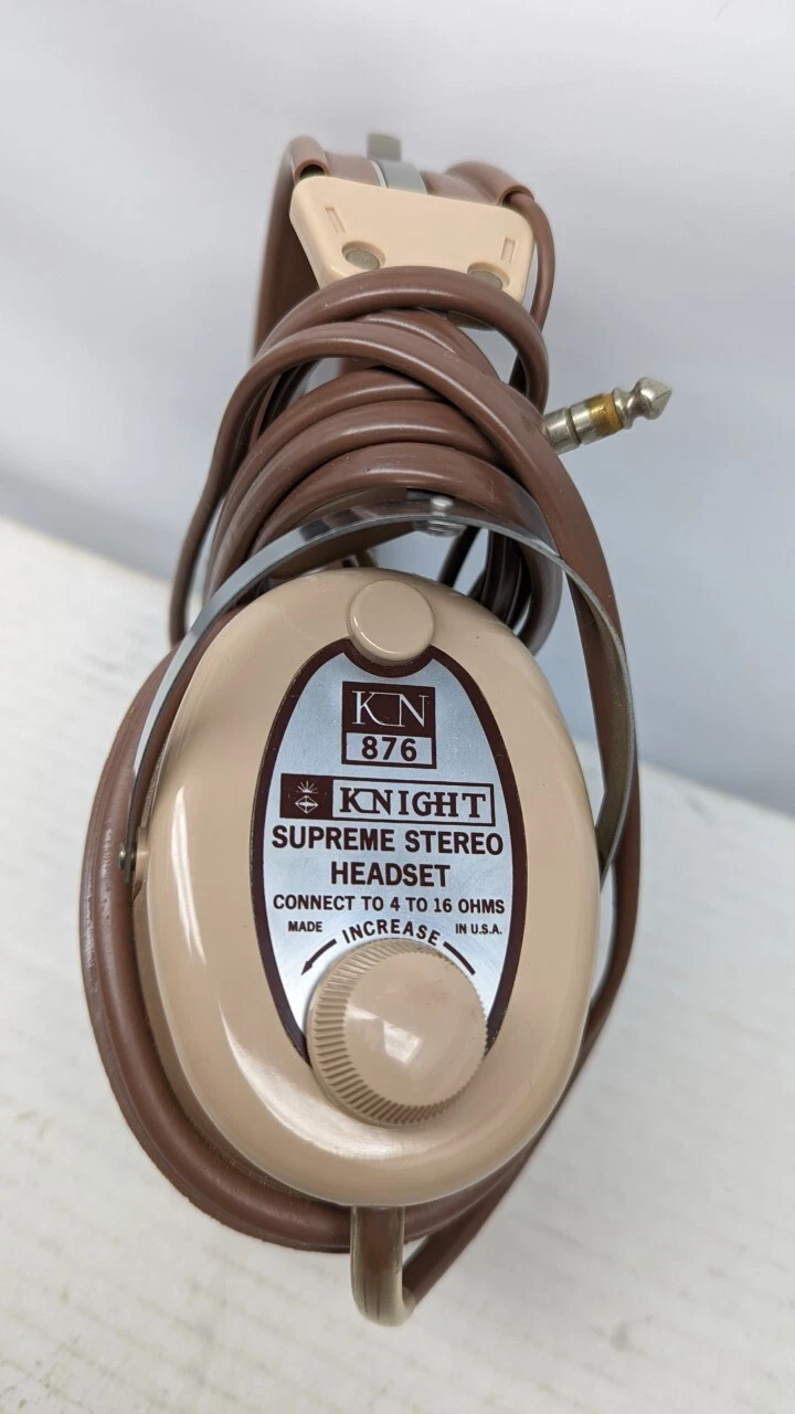 Vintage Knight KN876 Supreme Stereo Headset 4 To 16 Ohms Large audio jack input