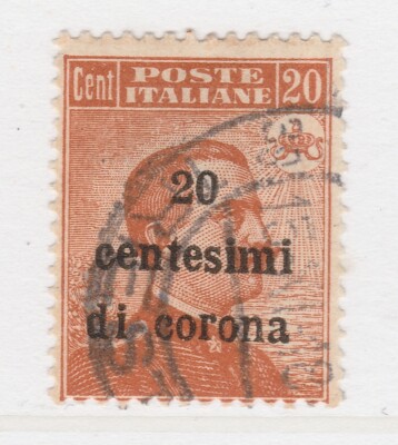 Österreich Italienische Besetzung Generalausgabe 1919 20C auf 20c gebrauchte Briefmarke A21P9F4795