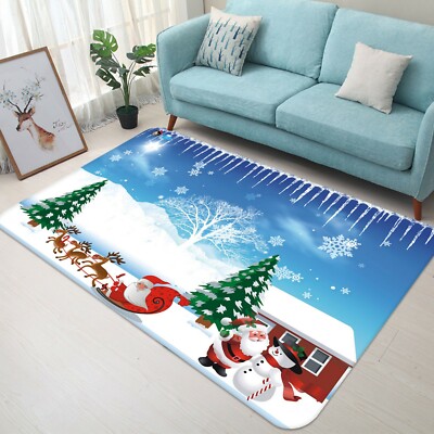 3D Eis Und Schnee Santa H433 Christmas Mat Elegant Foto Teppich Wolldecke Amy