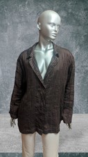 Oska Avantgarde Cotton Linen Red Black Jacket Blazer Womens Size 5