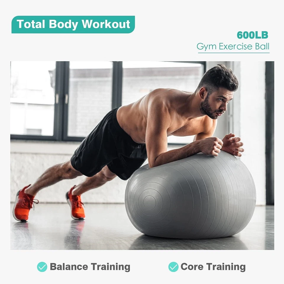 Мяч для йоги упражнений против взрыва фитнес баланс тренировки стабильность США 18–34 дюйма новый - Изображение 4 из 4