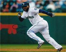 ABRAHAM ALMONTE   SEATTLE MARINERS   ACTION SIGNED 8x10