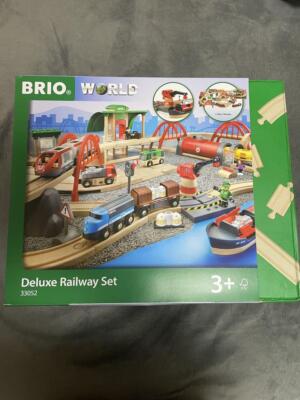 BRIO World 33052 Deluxe Railway Set Comprehensive Wooden Train 
