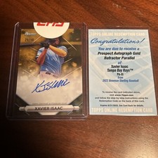 Xavier Isaac (2023): Bowman Sterling Auto Gold /50