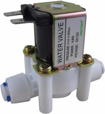 DC 12V 1/4" Inlet Feed Water Solenoid Valve Quick Connect N/C Normally Closed