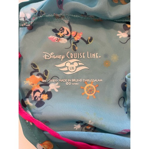 Disney Cruise Line Castaway Cay Minnie Girls Swimsuit Beach Cover Up L XL 12/14 - Picture 3 of 8