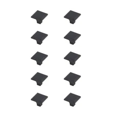 Elegant Decor Wilow 1" Square Knob, Set of 10, Matte Black - KB2012-MB-10PK