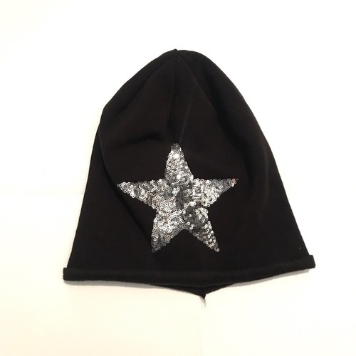 CAPPELLO CUFFIA BEANIE DONNA NERO STELLA PAILLETTES LUREX STRASS *NEW ZARA  GUESS | eBay