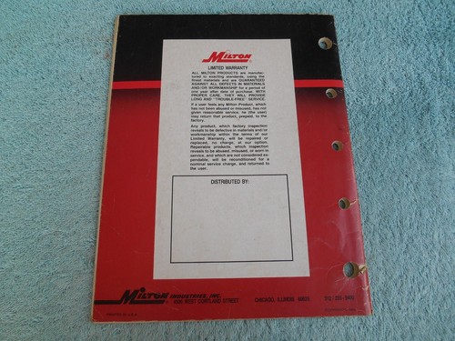 VINTAGE 1990'S MILTON QUALITY EQUIPTMENT & FITTINGS DEALER CATALOG 49 PAGES. - Bild 4 von 11