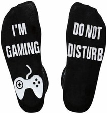 Do Not Disturb I'm Gaming Socks Novelty Gamer Gift Unisex Size 7-12