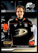 2023-24 Upper Deck National Hockey Card Day Victory Rookies Black Leo Carlsson