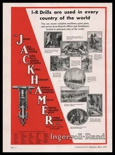 1930 Ingersoll Rand Jackhammer Drills Japan Africa Algeria China Photos Print Ad