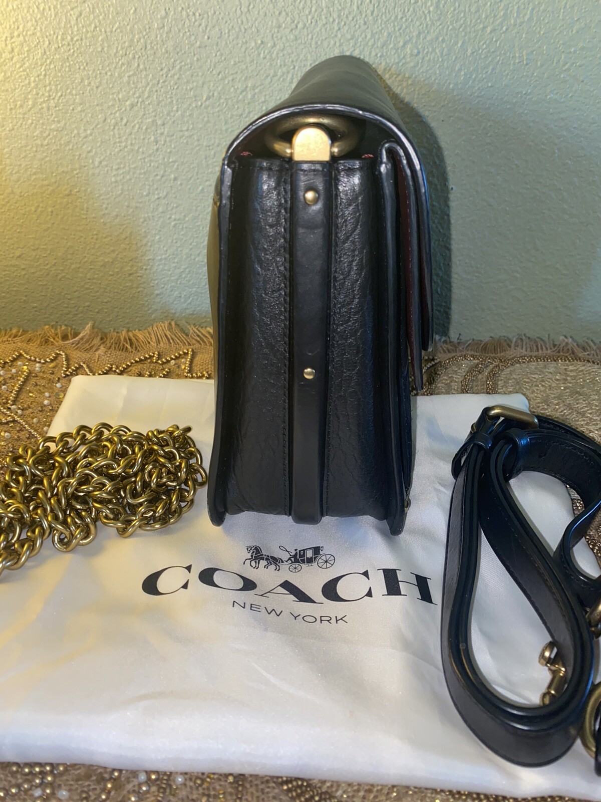 COACH Dreamer Shoulder Bag Black ⭐️Leather Interior… Gem