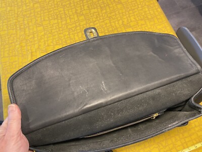 Vintage COACH Messenger Bag Book Bag Briefcase Laptop Black