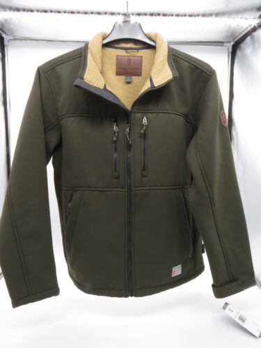 Free Country Men's Jacket Large Dark Olive Green Soft Shell Craftsman - Picture 2 of 17
