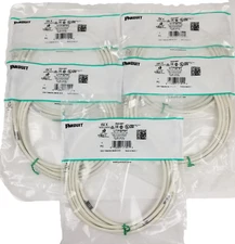 5 Panduit UTPSP9Y Category 6 RJ45 Ethernet Patch Cords Booted 9ft TangleFree NEW