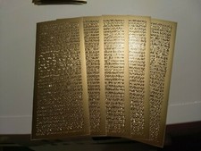 5X GOLDEN STICKERS LANGUAGE GERMAN "TEXT MIX " SHEET 23X10 CM