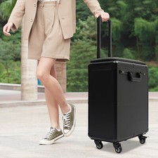 3 In 1 Tattoo Travel Cases With Tattoo Armrest Stand Rolling Makeup Train Case