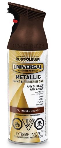 Universal Metallic Spray Paint and Primer Oil Rubbed Bronze, 312