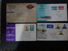 MALAYSIA 1960s,4 x Vintage FDC from Malaya states to Australia