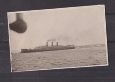 PASSENGER LINER, THREE FUNNELS, ??????, c1940 real photo ppc., unused.