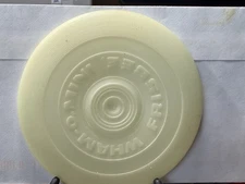 Wham-o Frisbee Mini 4" raised letter moonlighter glow in dark flying disc