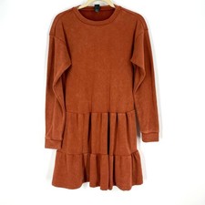 Wild Fable Long Sleeve Knee Length Dress Rust XS