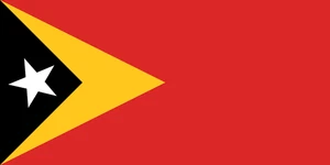 East Timor Flag Self Adhesive Vinyl Sticker