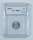 1943-D Lincoln Wheat Cent MS65 ICG