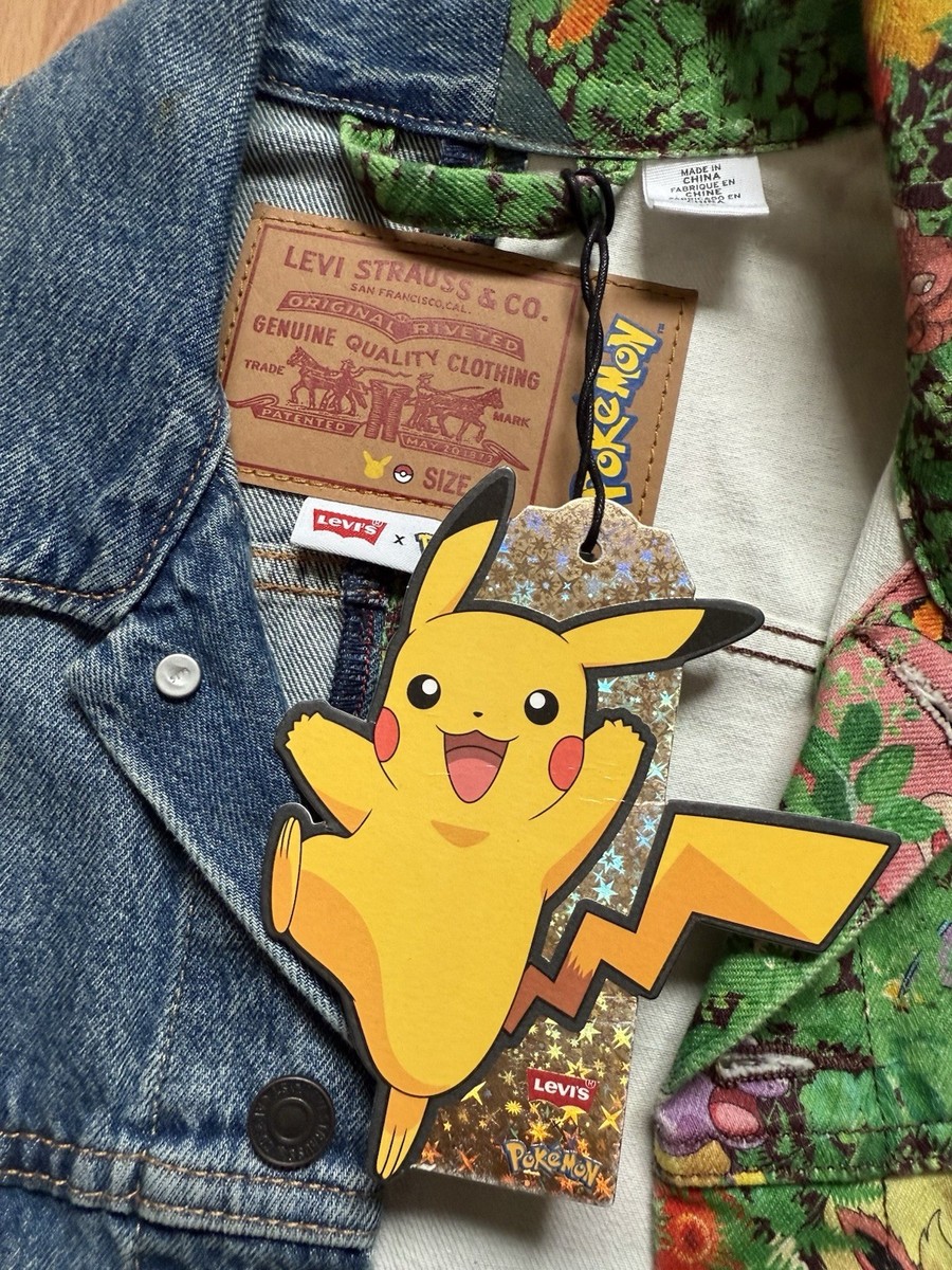 Levi's x Pokémon 25th Anniversary Trucker Denim Jacket Large All