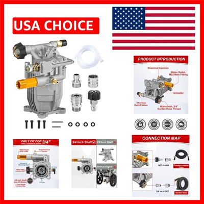 #ad 3000 PSI Horizontal Pressure Washer Pump Compatible with Major Brands $91.19