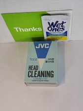 JVC TCC-2 VHS C Head Cleaning Cassette Tape. Open Box Item.