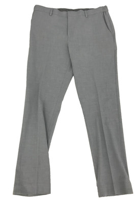 Next Men's Trousers Size 34R Grey Pockets Zip Bar & Hook Button NWI
