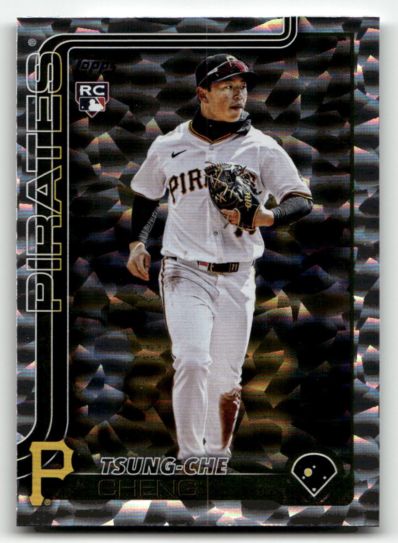 2025 Topps Update #US72 Tsung-Che Cheng Silver Crackle Foilboard RC SP
