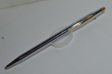 CROSS Classic Century Medallist Ballpoint Pen Lustrous Chrome Gold Trim Ca 1990s
